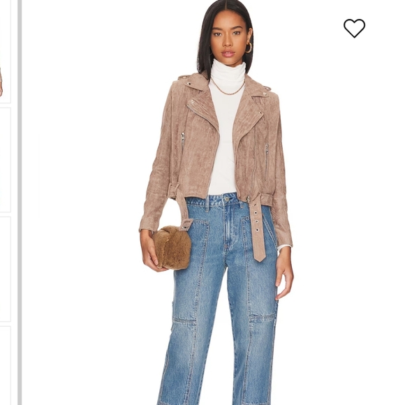 BLANKNYC x Revolve Suede Moto Jacket in Chance Of Rain NWT - Picture 4 of 9